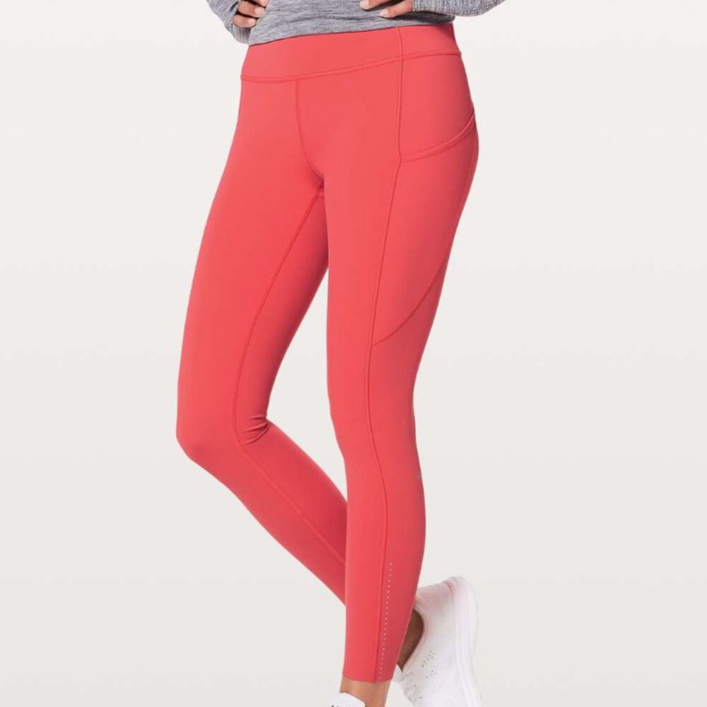 Lululemon Fast & Free 7/8 Tight 25" - Red Orange